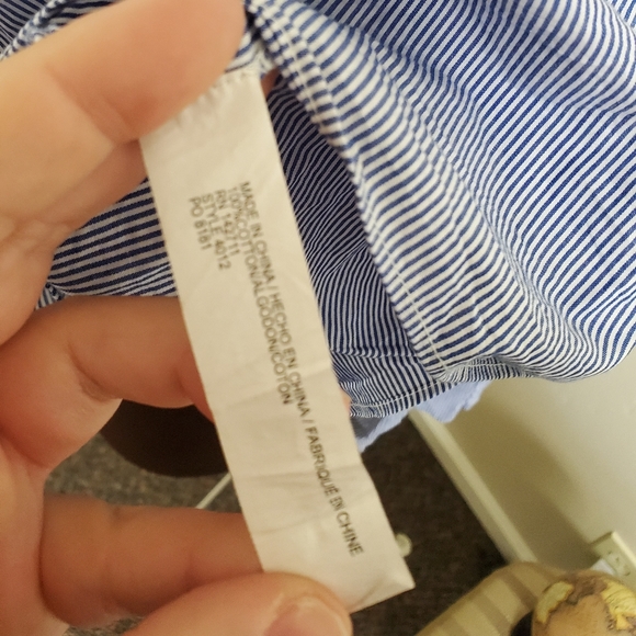 EUC ELOQUII BLUE & WHITE STRIPE TOP SIZE 20 - Picture 2 of 8